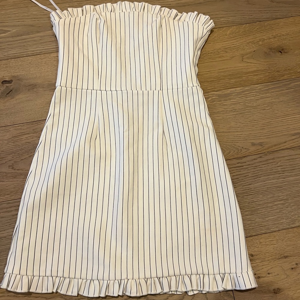 Lulus strapless striped dress
